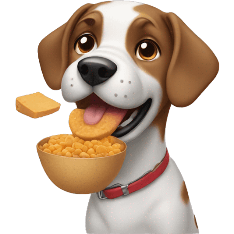 Dog eating food emoji