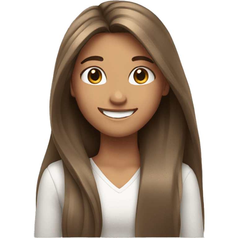 happy girls with long hair emoji