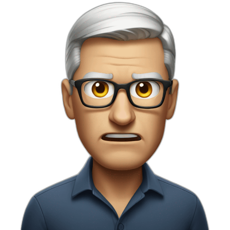 Tim Cook angry emoji