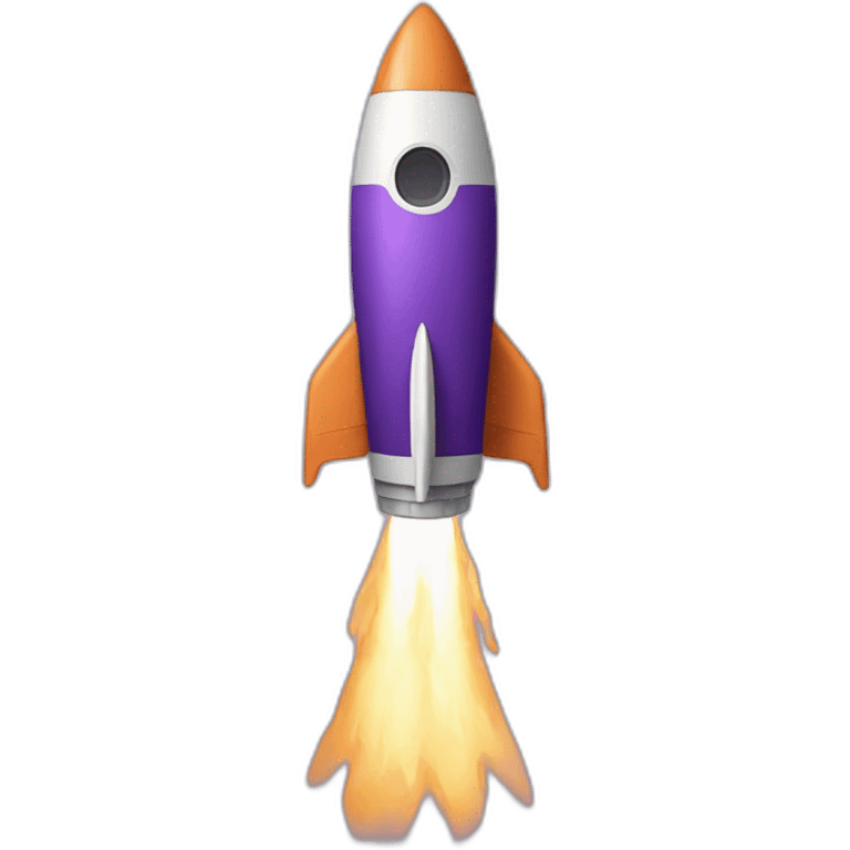 purple rocket emoji