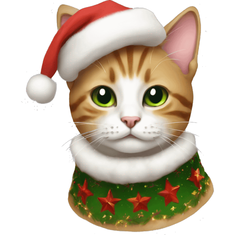 Aesthetic christmas cat emoji