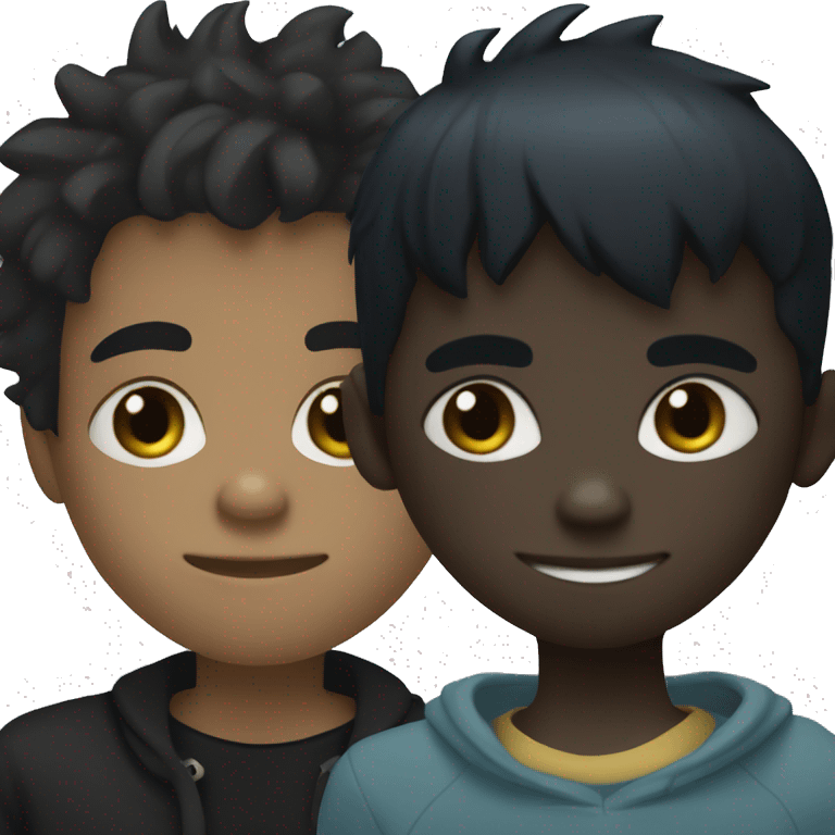 A boy with black hair, dark skin and a black sweater Gorillaz Style emoji