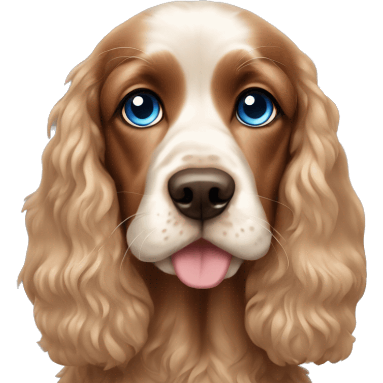 Cocker spaniel with one blue eye one brown eye emoji