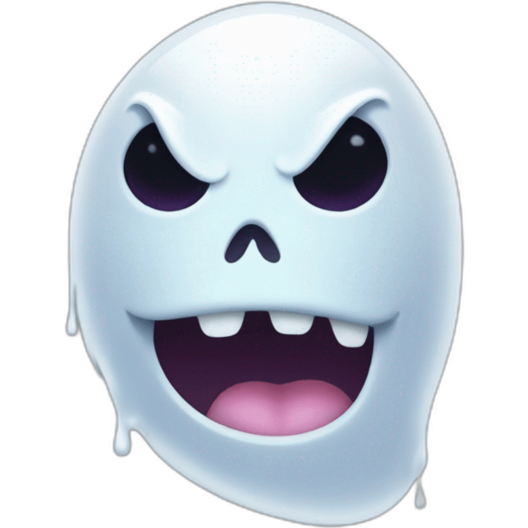 Ghost face sticking his tounge out   emoji