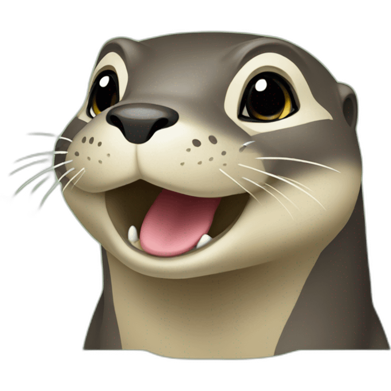 Loutre sur tortue  emoji