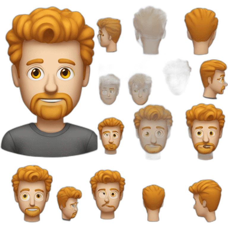 Philip J. Fry programmer with beard emoji