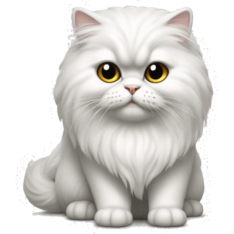 White persian with a black bow on the head emoji