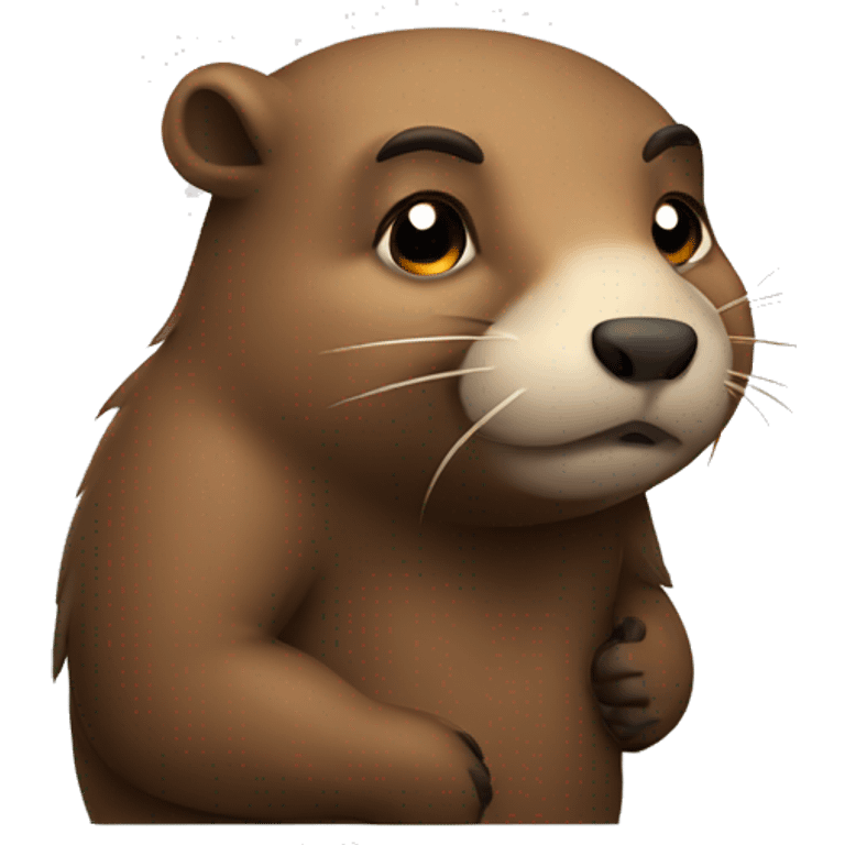 Moody beaver emoji