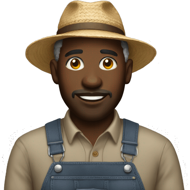 Black farmer emoji