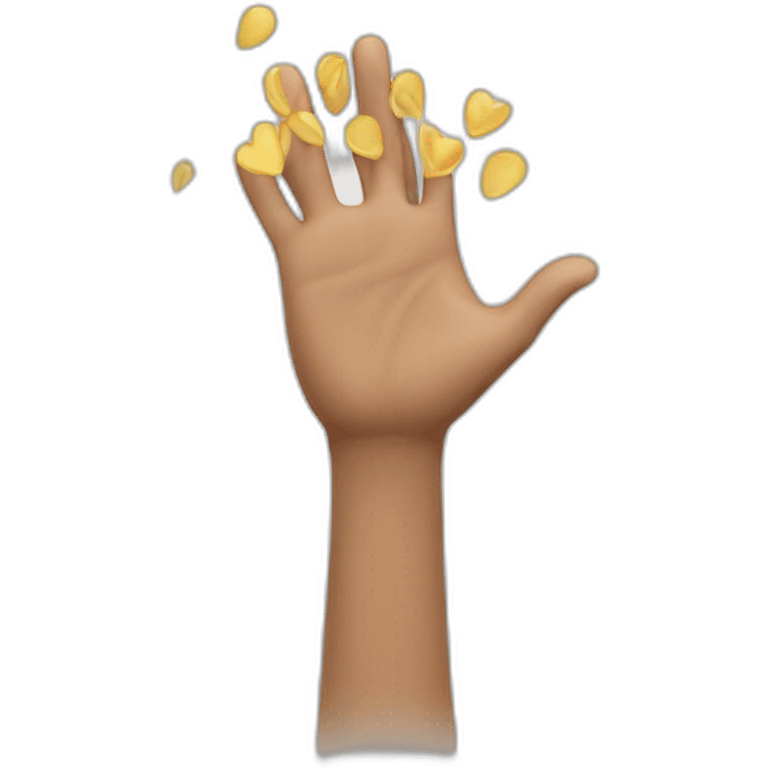 un homme avec les mains en l'air emoji