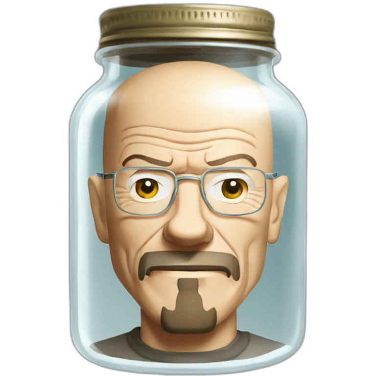 Walter White in Jar with white glue emoji