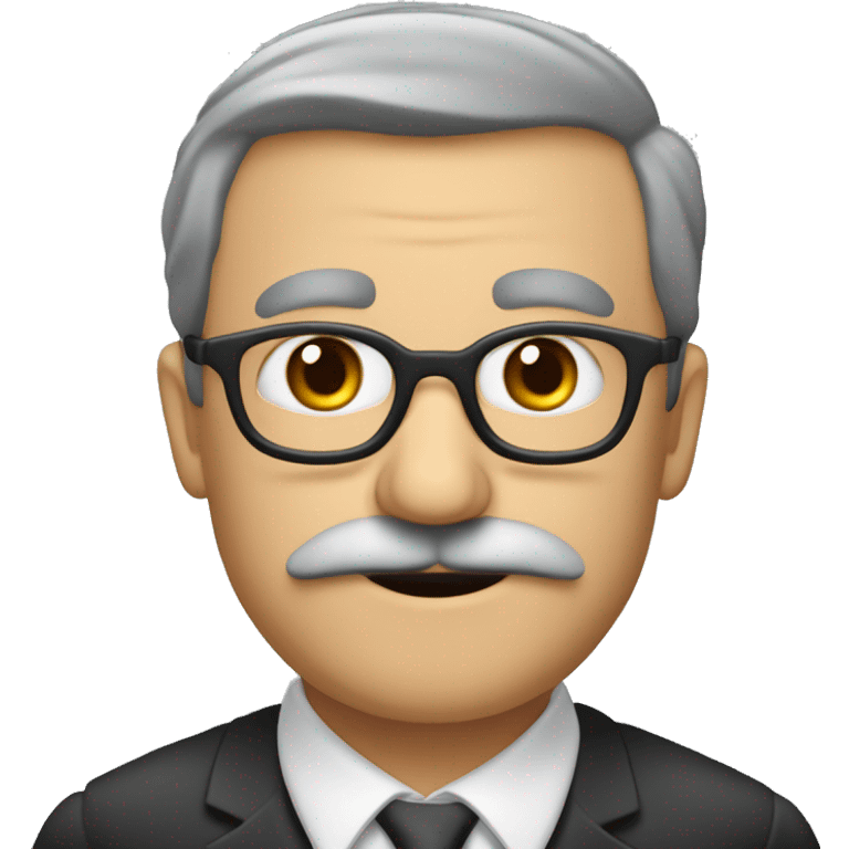 PROFESOR DE HISTORIA, SIN LENTES, PELO CAFÉ, BARBA SI BIGOTE emoji