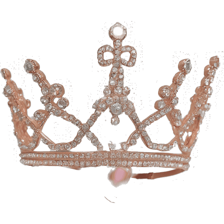 ￼￼realistic ￼Rose gold crystal tiara emoji