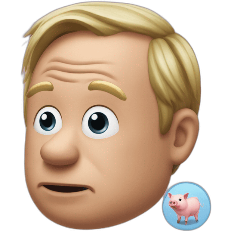 Donald Tusk on a pig emoji