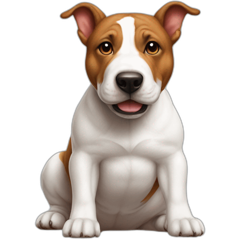 super-mario-sitting-on-red-white-english-bull-terrier emoji