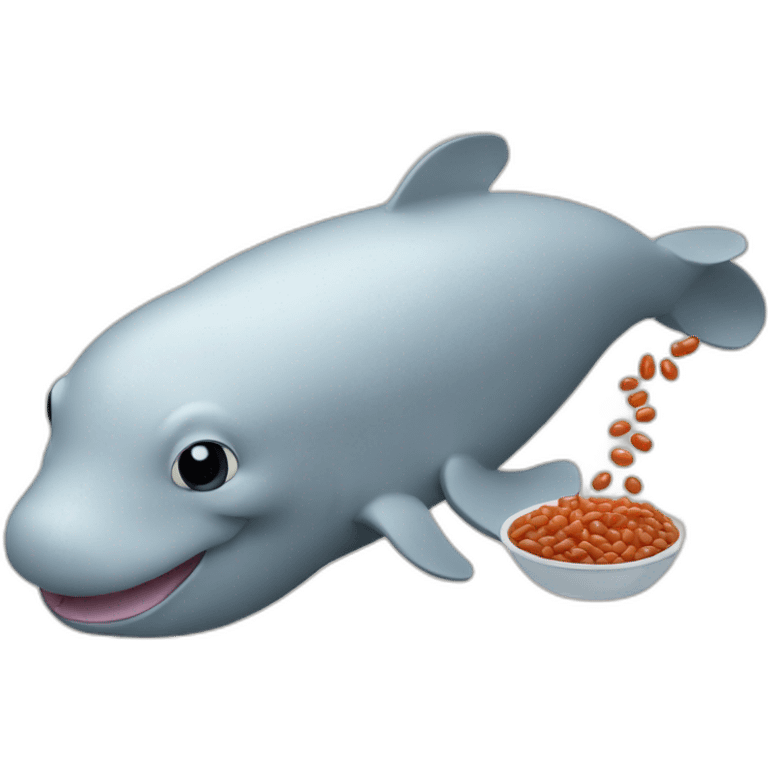 beluga eating baked beans emoji