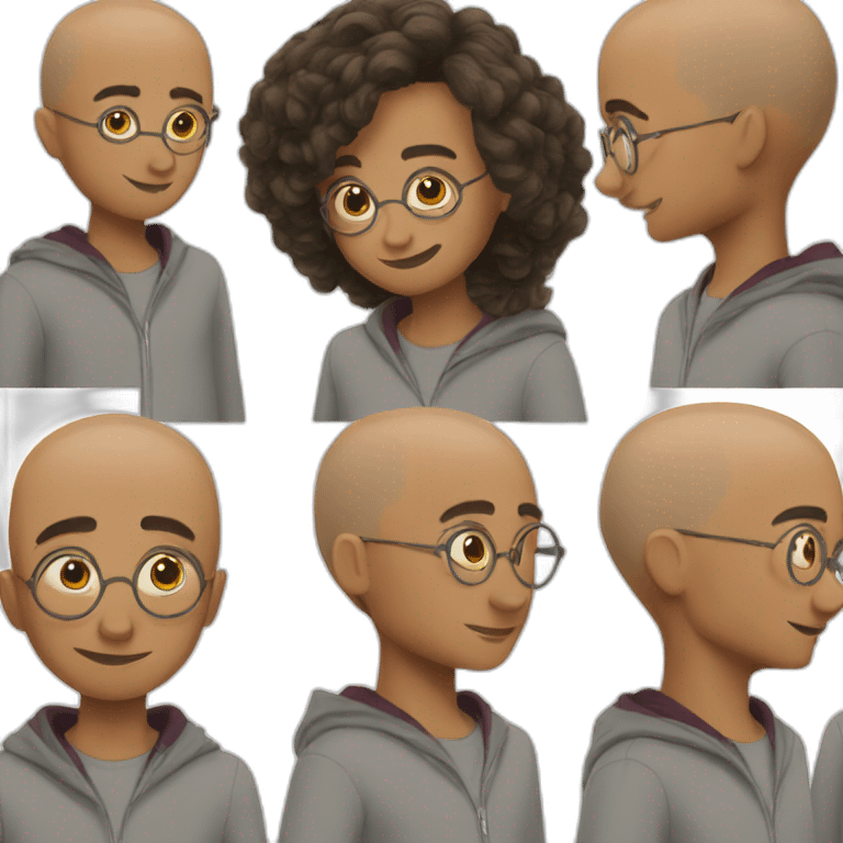 Harry Potter no hair emoji