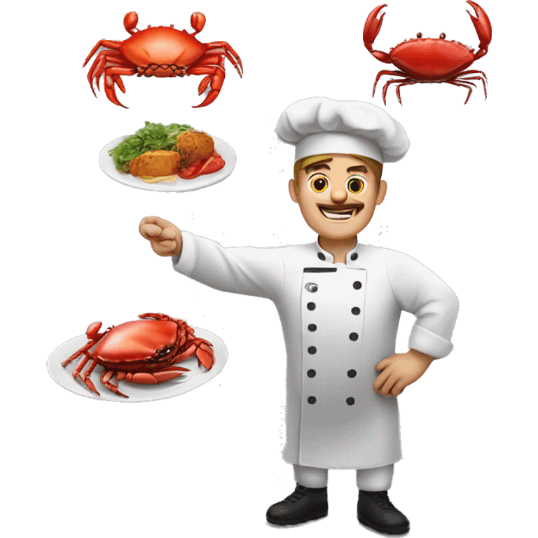 chef,crab,bbq  emoji