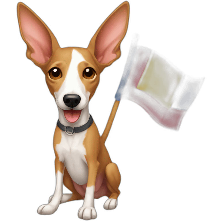 podenco con bandera de colombia emoji