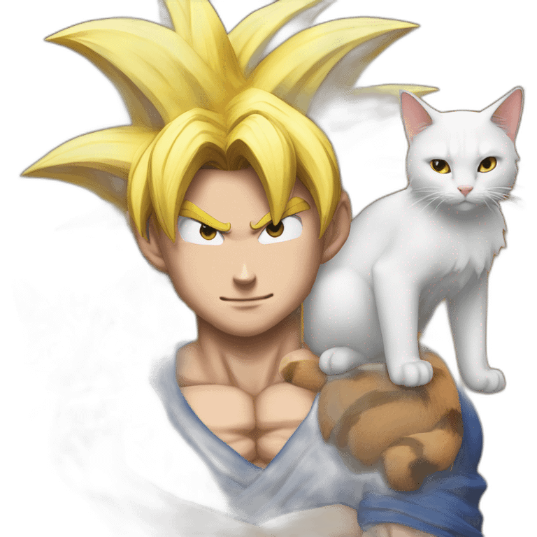 goku with two cats emoji