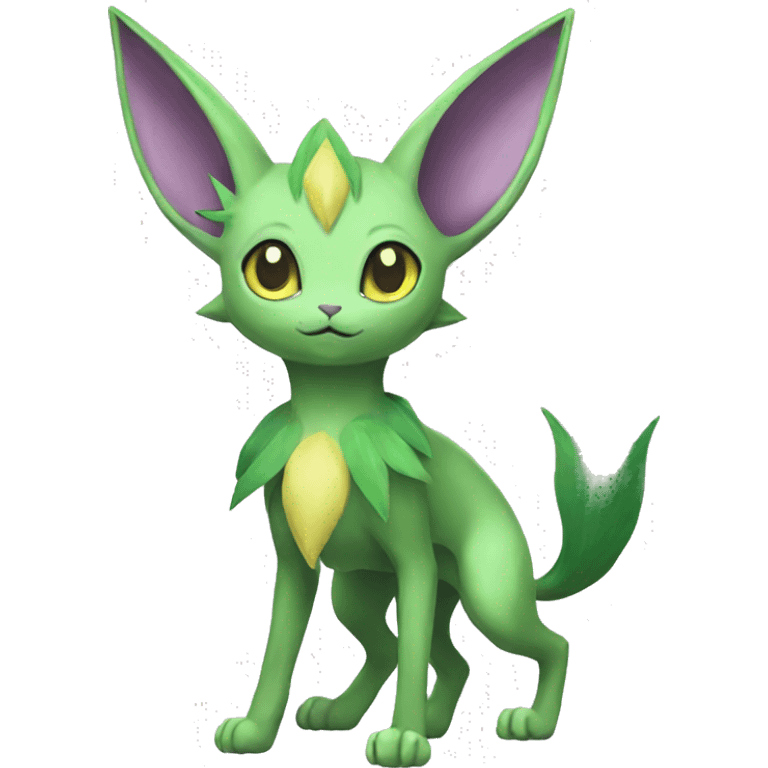 Espeon-Leafeon full body emoji