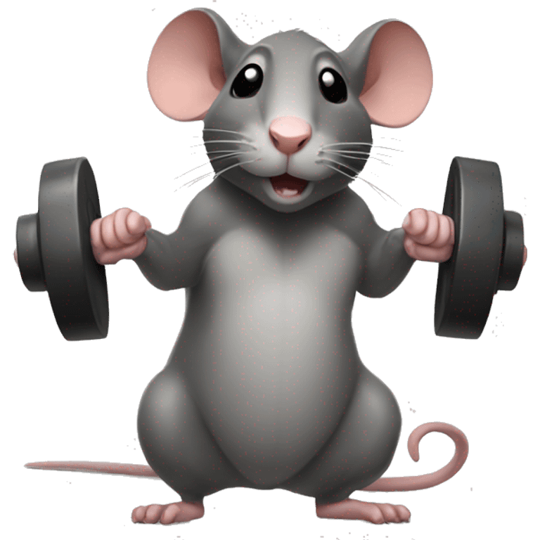 Dumbbell rat emoji