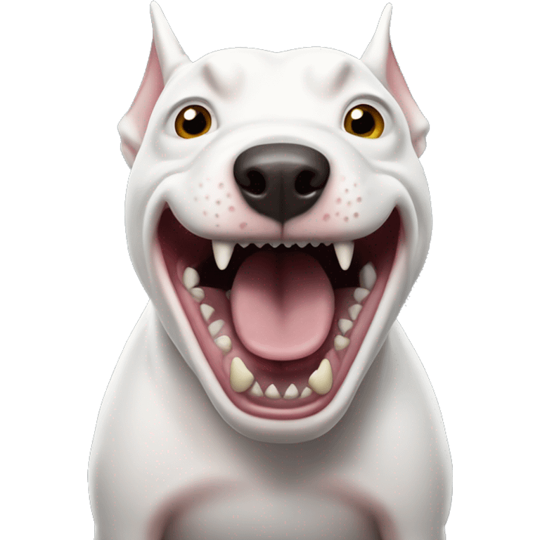 Bull terrier shark angry   emoji