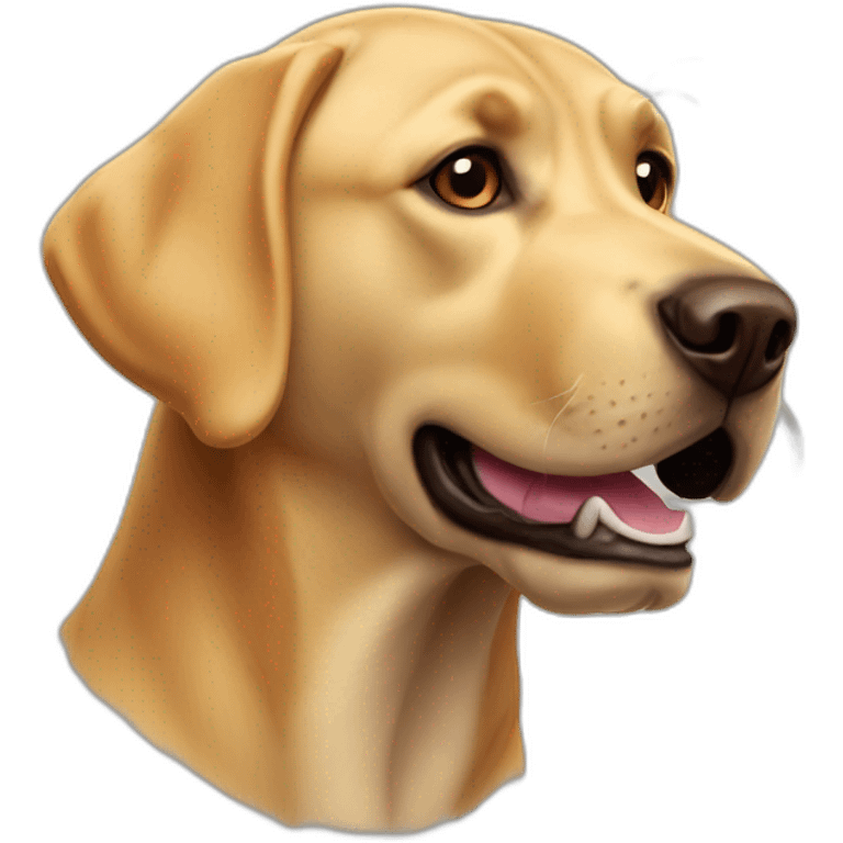 labrador with trex head emoji