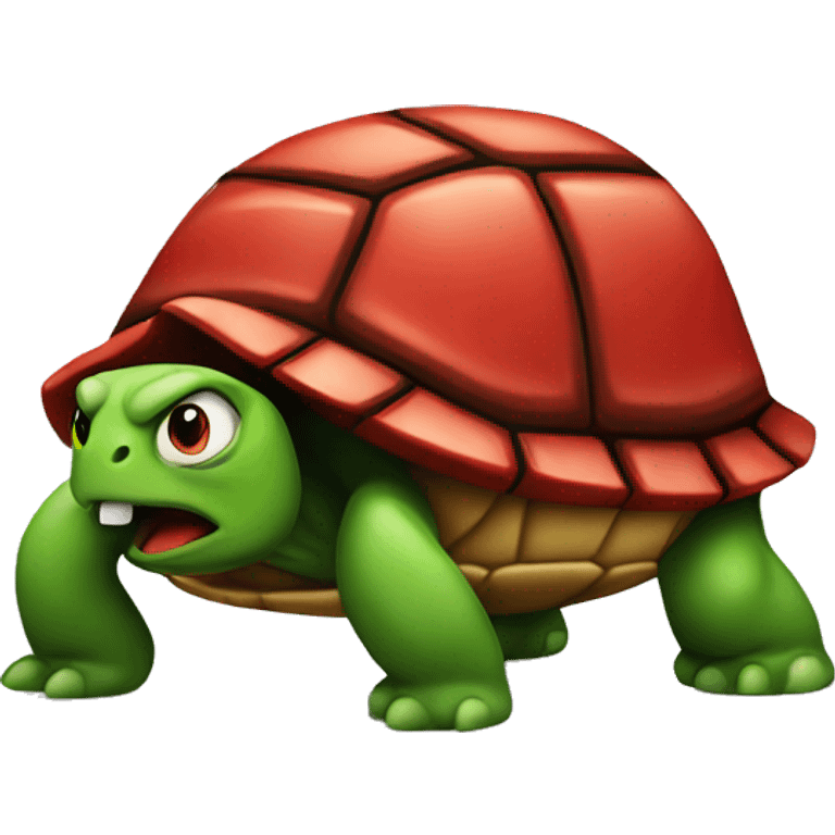 Red and angry turtle emoji