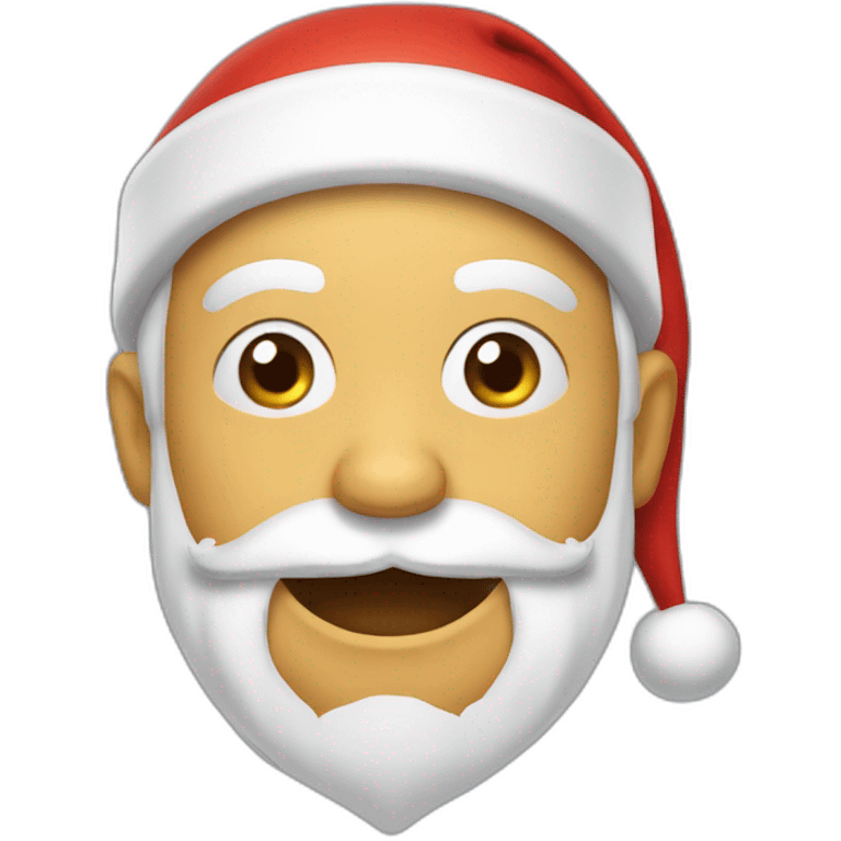 Una langosta disfrazada de santa claus emoji