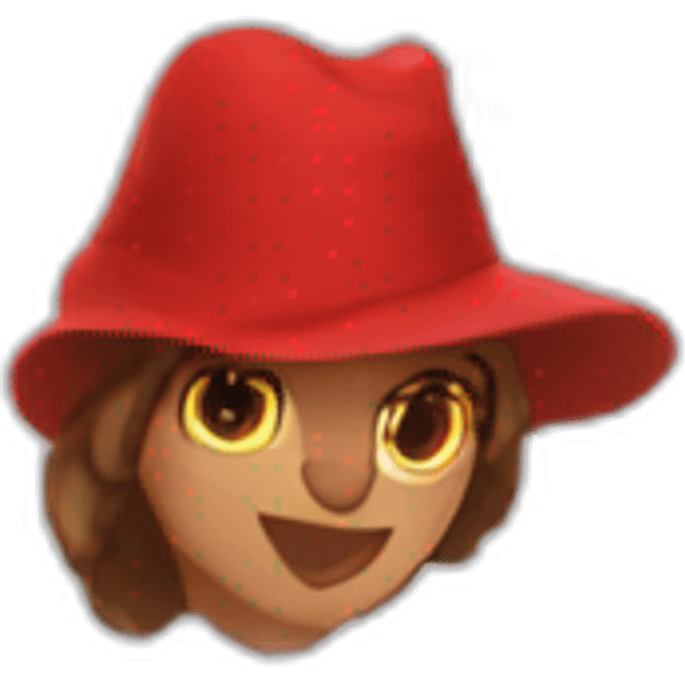 girl in a red hat emoji