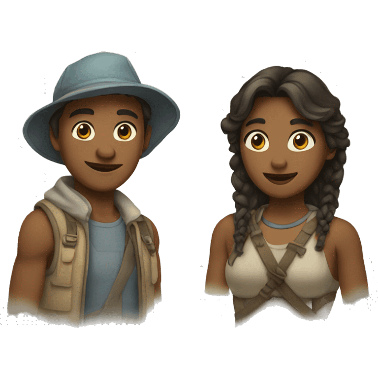 two characters from Water and Land emoji