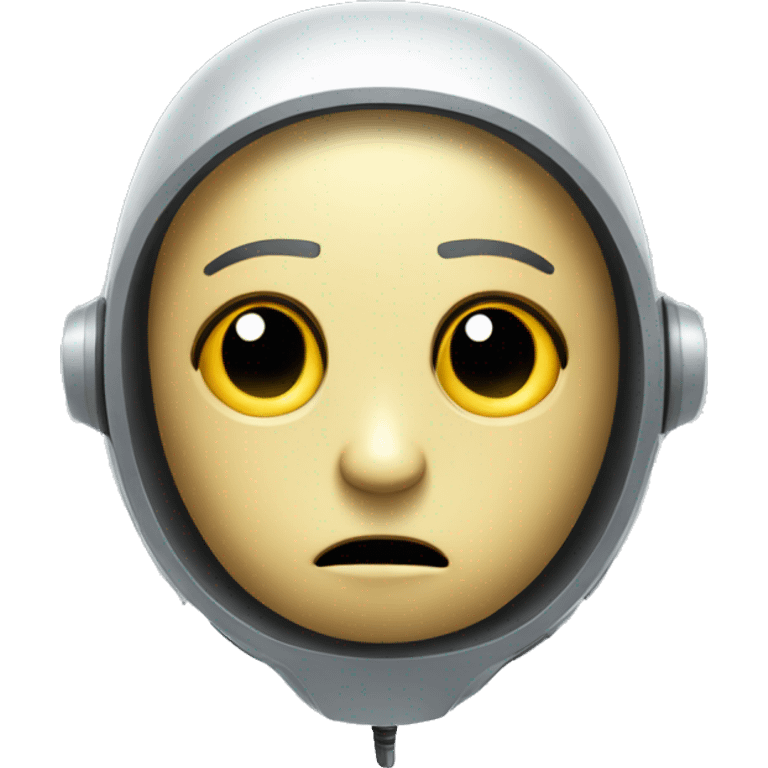 cara robot triste emoji