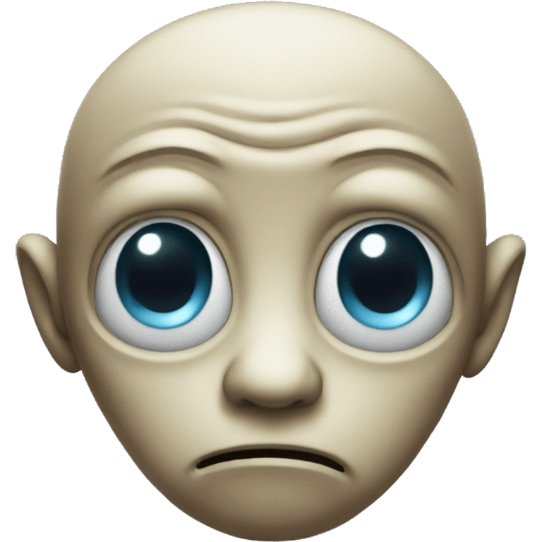 Sad alien emoji