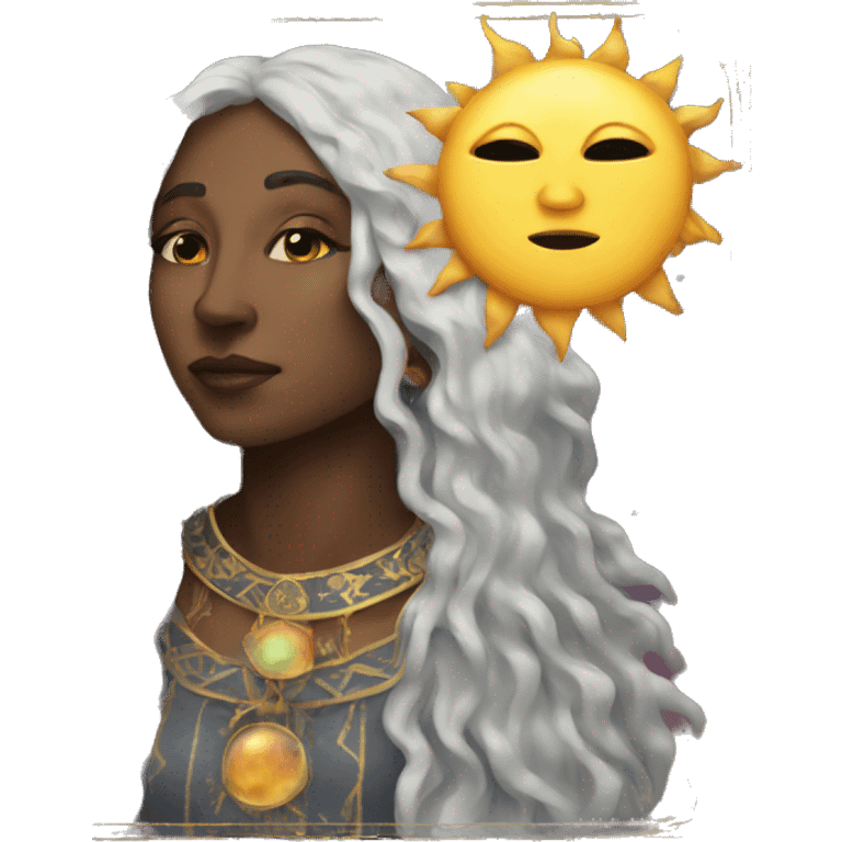 sun moon tarot emoji