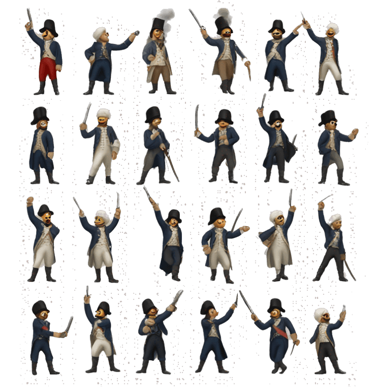 Historic French revolution riot emoji