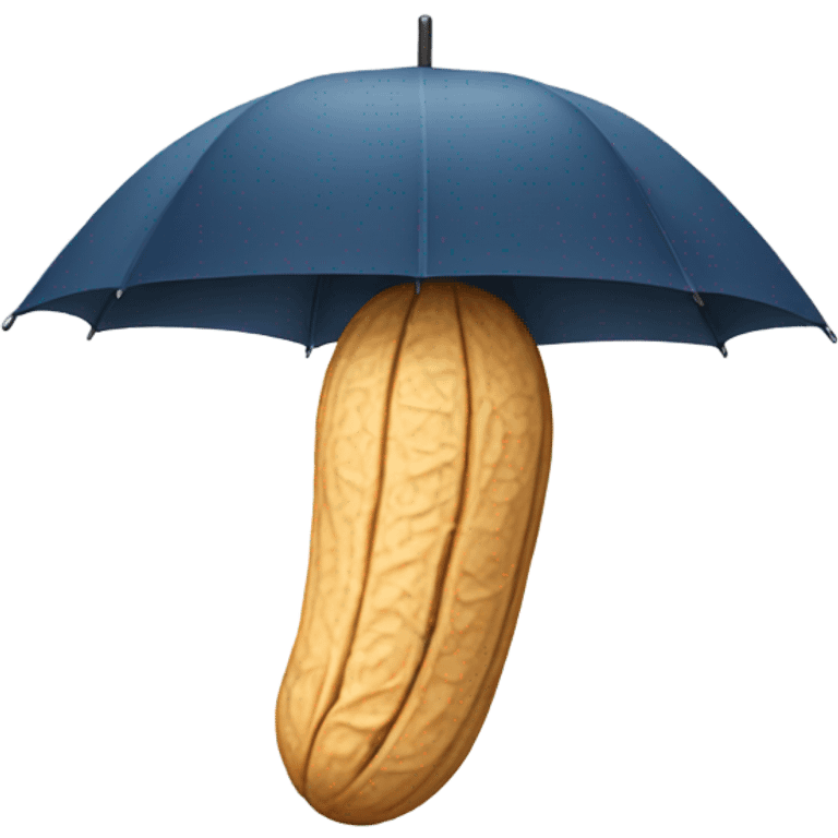 Peanut with umbrella emoji