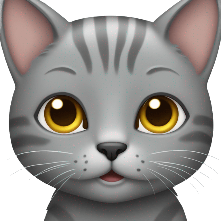 cute grey cat emoji