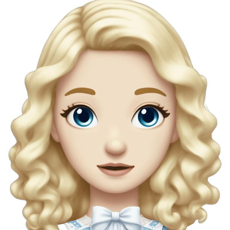 sweet lolita blond hair blue eyes white skin emoji