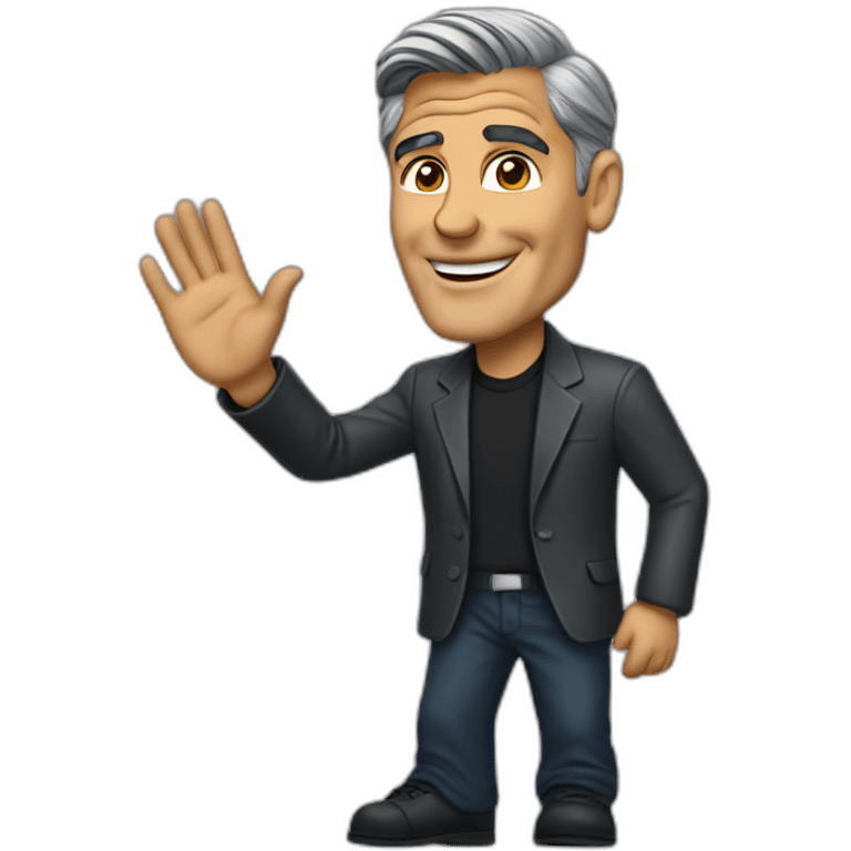 George clooney waving emoji