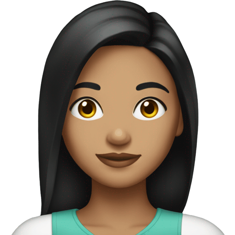 latina girl black hair emoji