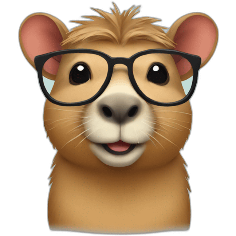 Capybara with glasses emoji