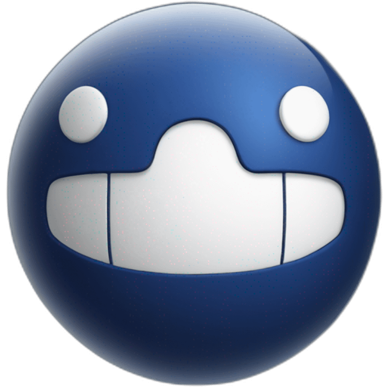 Sber logo in dark blue ball emoji