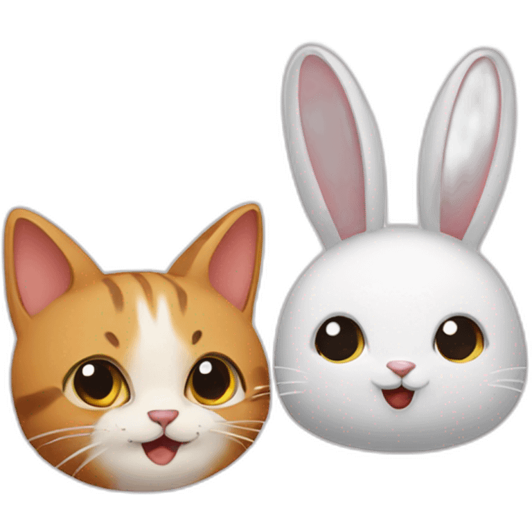 cat and rabbit emoji