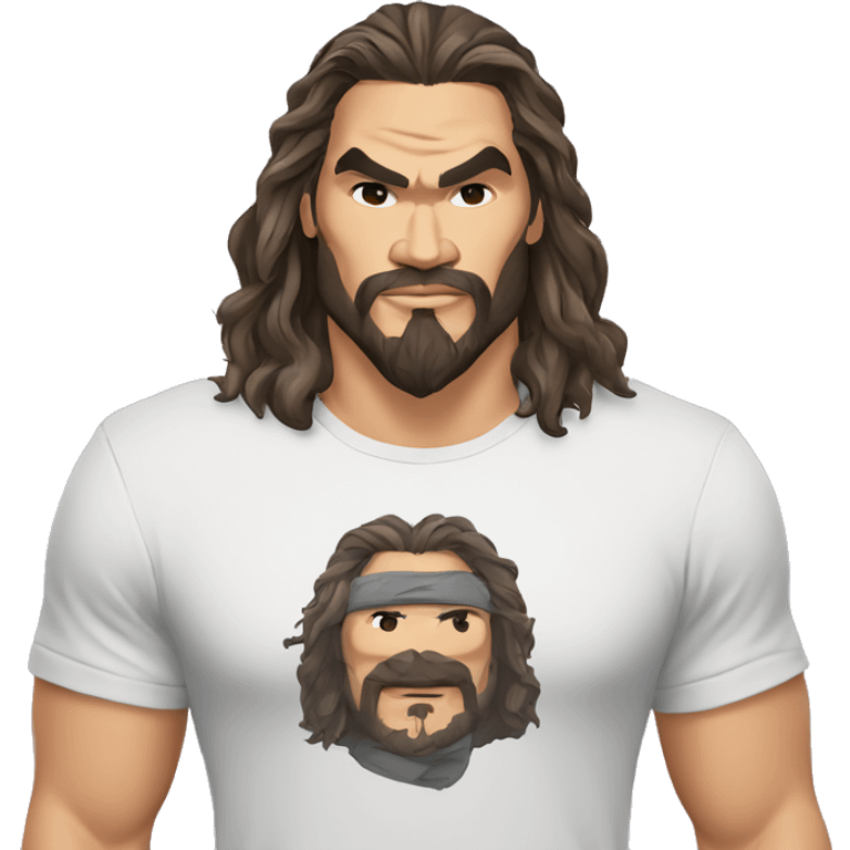 jason momoa cartoon wearing tee emoji