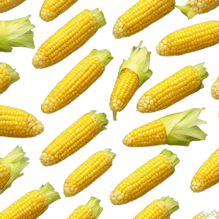 Realistic cut mini pieces of corn on the cob. emoji