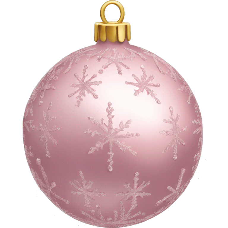 pastel pink Christmas ball, rich in detail emoji