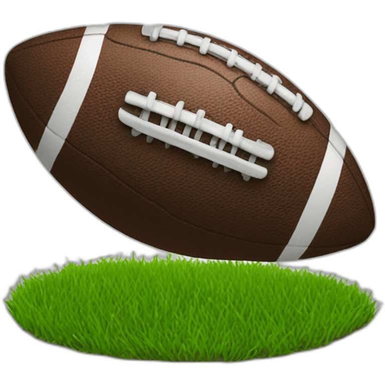 a football with a foot emoji