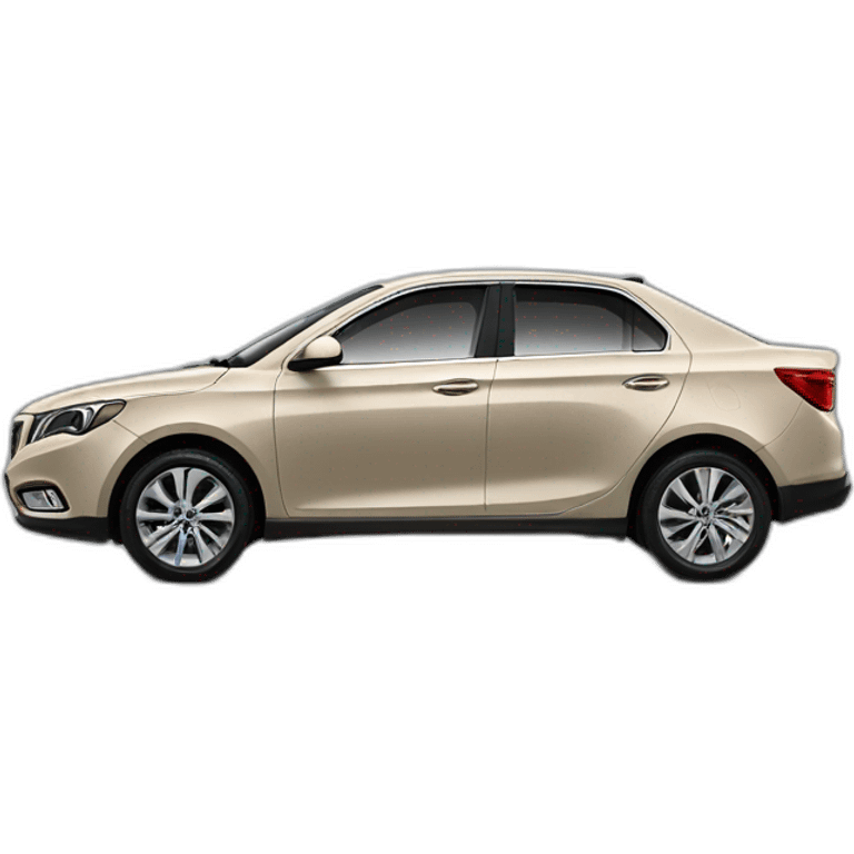 Car Geely CK beige color view from the side emoji