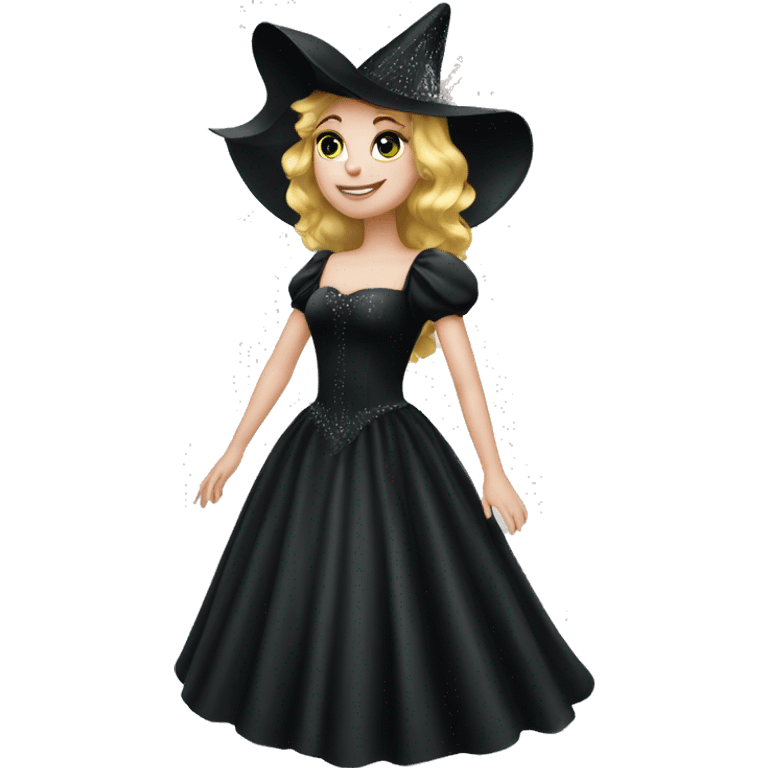 Glinda wicked dress in black emoji